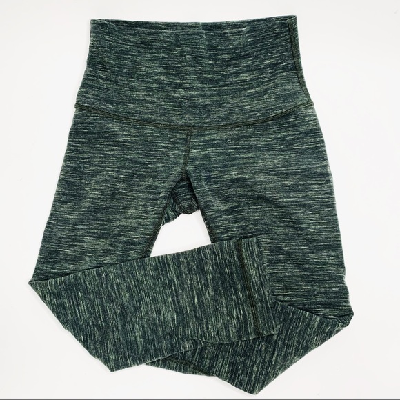 lululemon athletica Pants - Lululemon high waisted crop wunder under green sz6